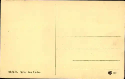 Ak Berlin Mitte, Unter den Linden, Omnibus, Kutschen