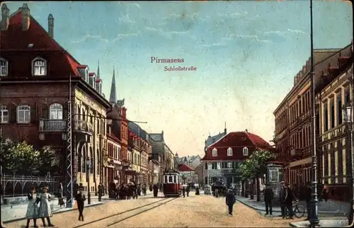 Ak Pirmasens am Pfälzerwald, Schloßstraße