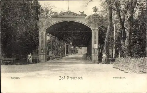 Ak Bad Kreuznach in Rheinland Pfalz, Kurpark, Wandelbahn