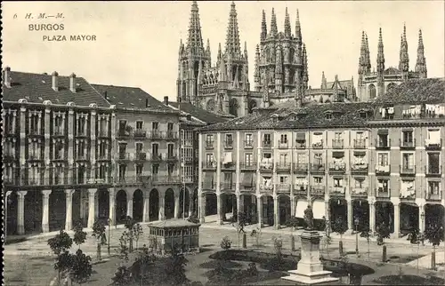 Ak Burgos Kastilien und León, Plaza Mayor