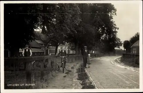 Ak Buinen Drenthe Niederlande, Straßenpartie