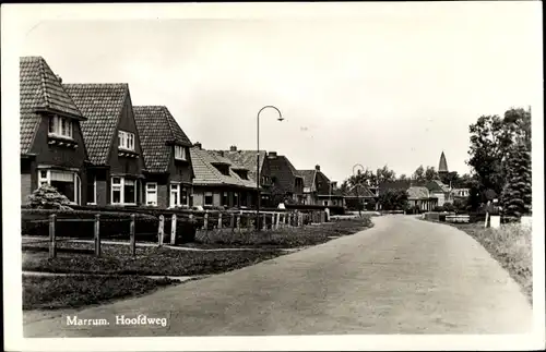 Ak Marrum Friesland Niederlande, Hoofdweg