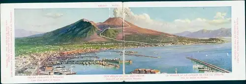 Klapp Ak Napoli Neapel Campania, Panorama, Vesuve