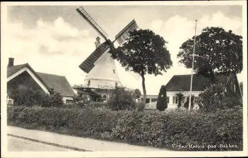 Ak Vejle Jutland Dänemark, Mollen paa Bakken, Windmühle