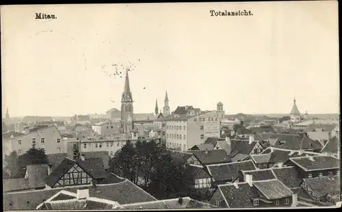 Ak Jelgava Mitau Lettland, Gesamtansicht