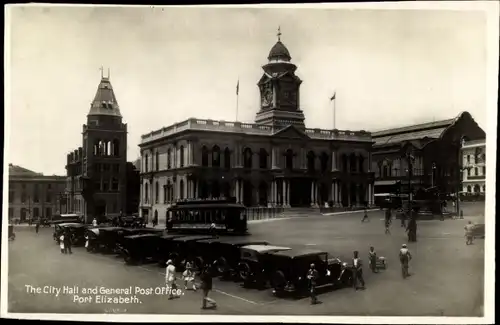 Ak Port Elizabeth Südafrika, The City Hall and General Post Office