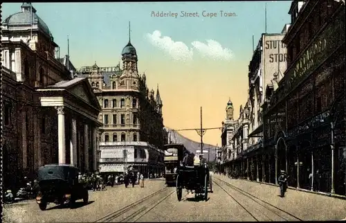 Ak Cape Town Kapstadt Südafrika, Adderley Street