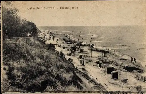 Ak Rewal Rewahl Pommern, Strandpartie