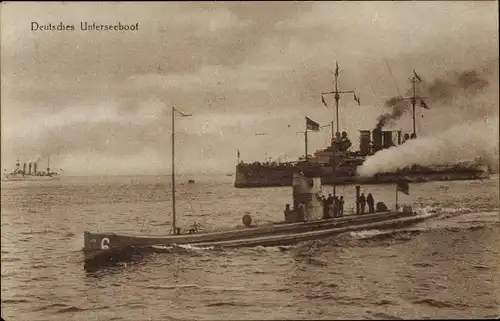 Ak Deutsche U Boote, Unterseeboot, SM U 6