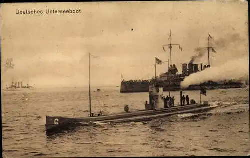 Ak Deutsche U Boote, Unterseeboot, SM U 6