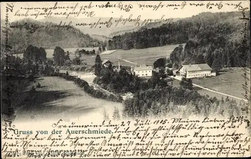 Ak Irschenberg in Oberbayern, Blick zum Gasthof Auerschmiede