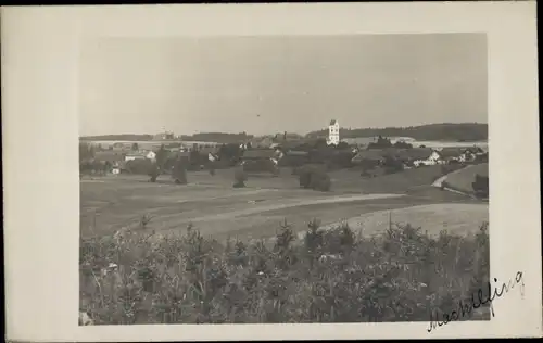 Foto Ak Machtlfing Andechs am Ammersee Oberbayern, Fernblick zum Ort