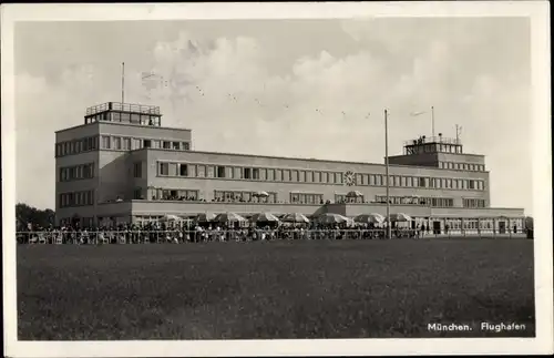 Ak Oberwiesenfeld München Bayern, Flughafen