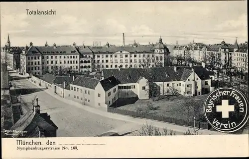 Ak Nymphenburg München Bayern, Bayrischer Frauenverein, Nymphenburger Straße 163