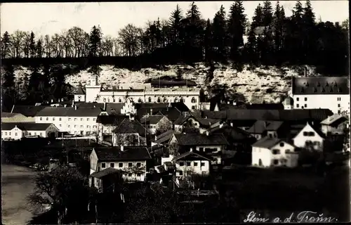 Foto Ak Stein an der Traun Traunreut Oberbayern, Blick auf den Ort