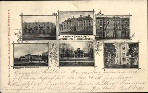 Ak Haidhausen München Bayern, Krankenhaus
