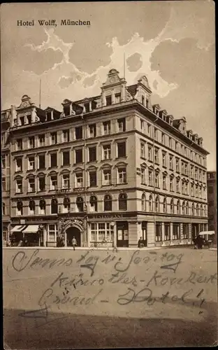 Ak München Bayern, Hotel Restaurant Wolff
