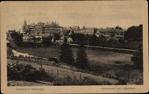 Ak Oberhof im Thüringer Wald, Schlosshotel und Jagdschloss