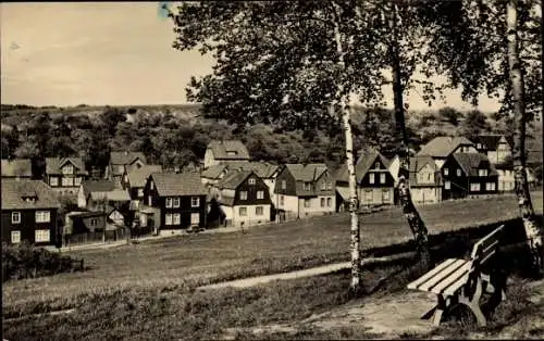 Ak Geraberg in Thüringen, Blick vom Birkenwäldchen n. d. Schillerstraße