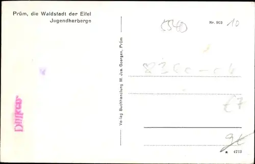 Ak Prüm in der Eifel, Jugendherberge