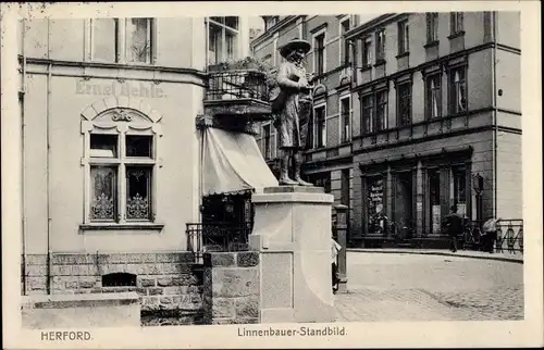 Ak Herford in Westfalen, Linnenbauer Standbild