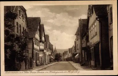 Ak Bodenwerder an der Weser, Große Straße, Hopfenberg