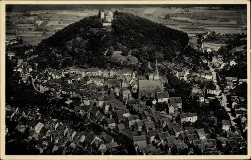 Ak Biedenkopf an der Lahn, Fliegeraufnahme