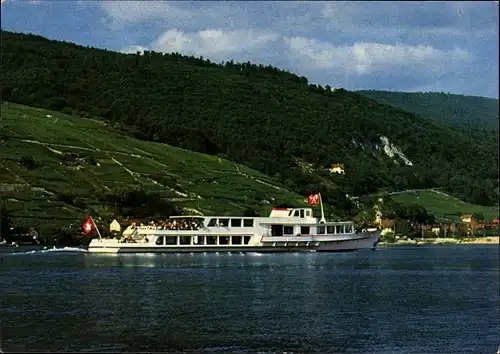 Ak MS Berna, Bielersee, Lac de Bienne