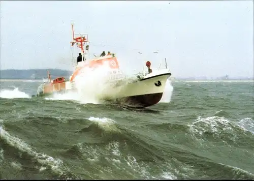 Ak Seenotkreuzer mit Tochterboot der 23m-Klasse, Theodor Heuss, Ruhr-Stahl, H. H. Meier, DGzRS