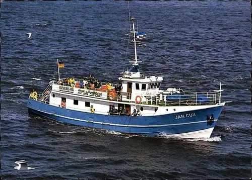 Ak MS Jan Cux, Reederei Nordsee-Angel- und Rundfahrten GmbH