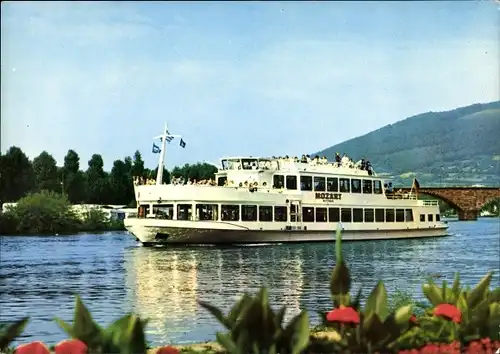 Ak Personenschiffsreederei Hans Henneberger, SMS Mozart auf dem Main