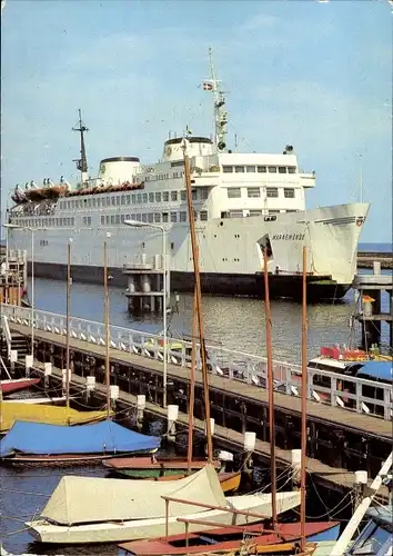 Ak Ostseebad Warnemünde Rostock, Fährschiff Warnemünde im Hafen