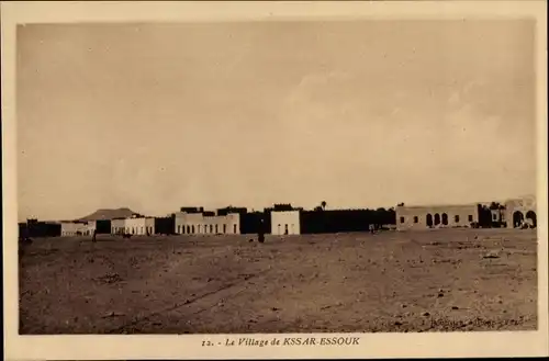 Ak Kssar Essouk Marokko, Blick zu den Häusern der Stadt
