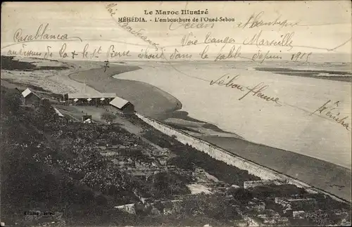 Ak Mehedia Mehdia Marokko, L'embouchure de l'Oued-Sebou