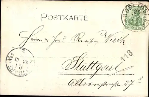 Foto Ak Mann füttert einen Hirsch