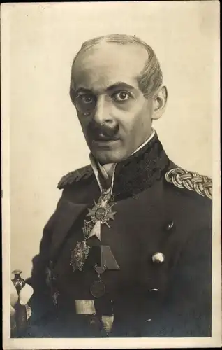 Foto Ak Portrait eines Mannes in Uniform, Monokel