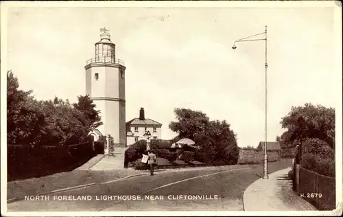Ak Cliftonville Kent England, North Foreland Lighthouse