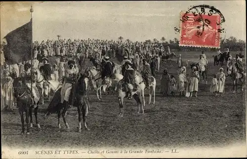 Ak Scenes et Types, Cheiks et Goums a la Grande Fantasia