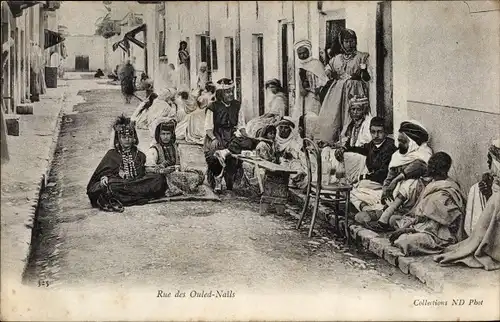 Ak Rue des Ouled Nails, Straßenpartie, Araber, Maghreb