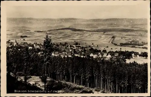 Ak Scheibenberg im Erzgebirge Sachsen, Blick vom Scheibenberg