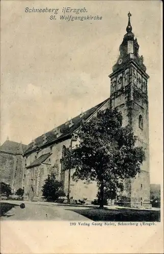 Ak Schneeberg im Erzgebirge, St. Wolfgangskirche