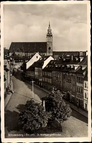 Ak Schneeberg im Erzgebirge, St. Wolfgang Kirche