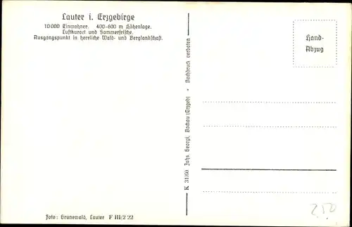 Ak Lauter Bernsbach im Erzgebirge Sachsen, Ortsansicht