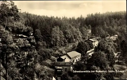 Ak Bad Schweizermühle Rosenthal Bielatal in Sachsen, Ortsansicht