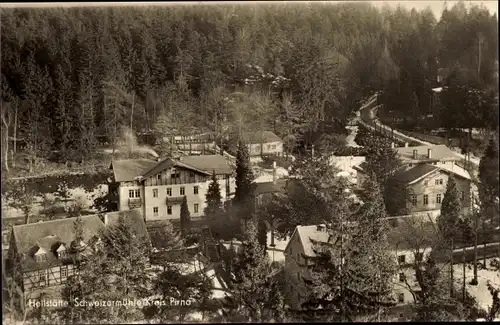 Ak Bad Schweizermühle Rosenthal Bielatal in Sachsen, Heilstätte Schweizermühle