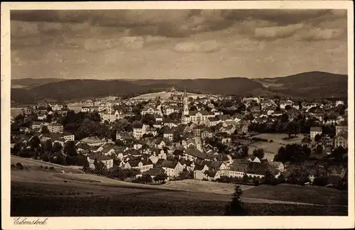 Ak Eibenstock im Erzgebirge Sachsen, Ortsansicht mit Kirche