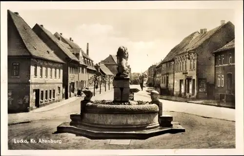 Ak Lucka im Altenburger Land, Brunnen