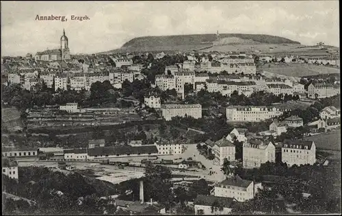 Ak Annaberg Buchholz Erzgebirge, Panorama mit Kirche