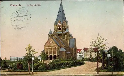 Ak Chemnitz Sachsen, Lutherkirche