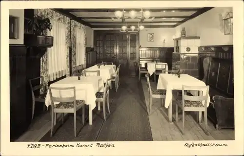 Foto Ak Rathen an der Elbe Sächsische Schweiz, FDGB Ferienheim, Aufenthaltsraum